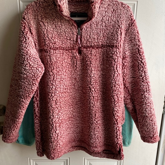 Maroon Sherpa Boxercraft quarter zip pullover - Picture 1 of 3